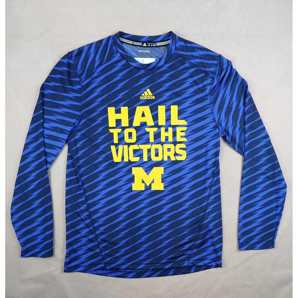 Adidas Climalite Medium Mens Shirt Base Layer Michigan Wolverines 19x26‎ Rash